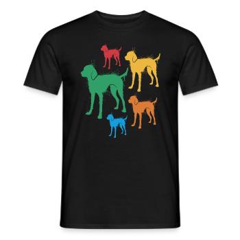 Weimaraner Dogs Dog Motif Weimaraner Children - Men's T-Shirt - black - Front - AI Model Male 178 light (178cm)