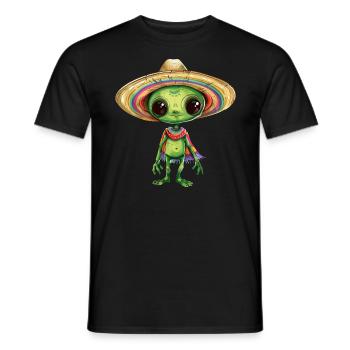 Cinco de Mayo Alien Außerirdischer Feier Design - Männer T-Shirt - Schwarz - Vorne - AI Model Male 178 light (178cm)