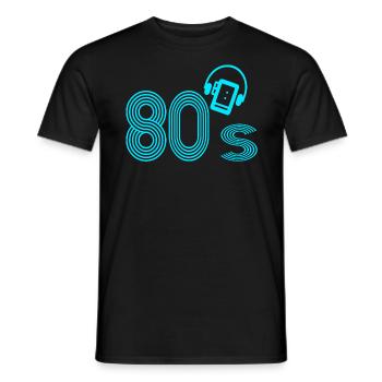Années 80 - T-shirt homme - noir - Devant - AI Model Male 178 light (178cm)
