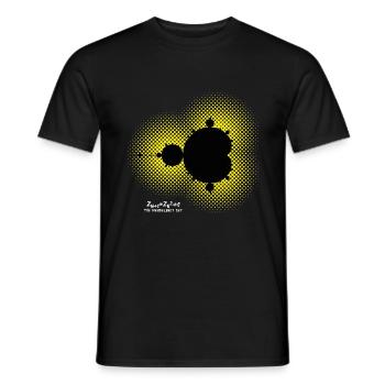 Fractal The Mandelbrot Set Formule de maths sur jaune - T-shirt homme - noir - Devant - AI Model Male 178 light (178cm)