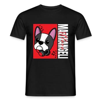 Bulldog Head STEVE White - Männer T-Shirt - Schwarz - Vorne - AI Model Male 178 light (178cm)