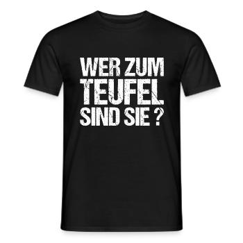 Wer sind sie Chef Kollege Arbeit Kollegin - Männer T-Shirt - Schwarz - Vorne - AI Model Male 178 light (178cm)