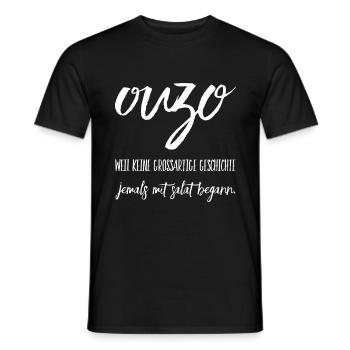 Lustiger Griechischer Spruch Griechenland Geschenk - Männer T-Shirt - Schwarz - Vorne - AI Model Male 178 light (178cm)