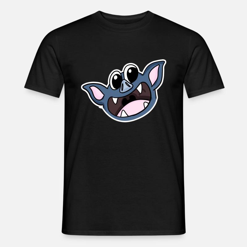 Fledermaus Kopf - Männer T-Shirt - Schwarz