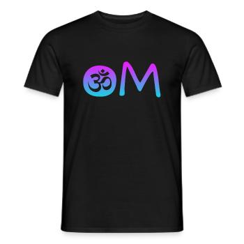 Om - Männer T-Shirt - Schwarz - Vorne - AI Model Male 178 light (178cm)