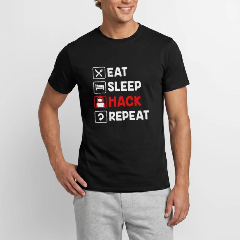 Cybersecurity Cyber Programmer Hacker Men’s T-shirt