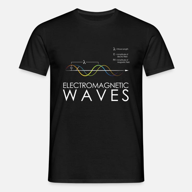 Physics Electromagnetic waves - Men's T-Shirt - black