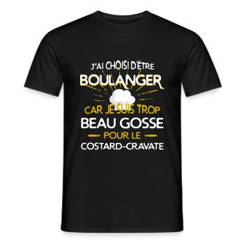 Baker - beautiful kid - Men's T-Shirt - black - Front - AI Model Male 178 light (178cm)