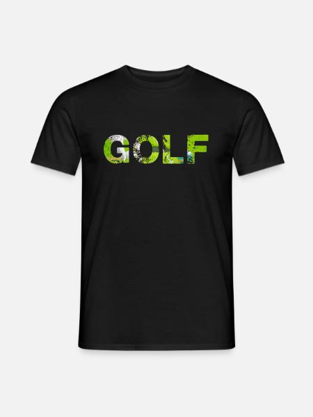 Golf,Font,Typo,Sport - T-shirt homme - noir