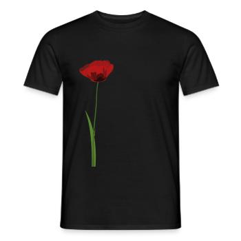 Mohn - Männer T-Shirt - Schwarz - Vorne - AI Model Male 178 light (178cm)