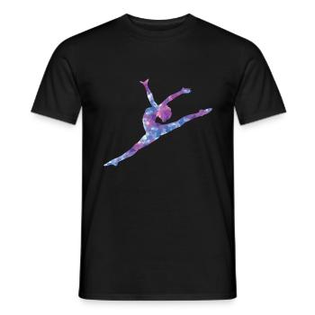 do gymnastics - Men's T-Shirt - black - Front - AI Model Male 178 light (178cm)