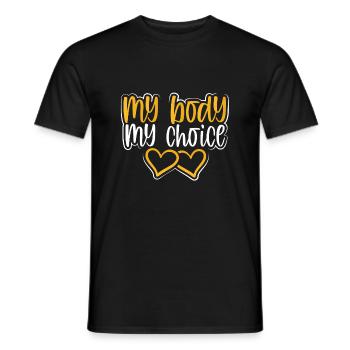Mon corps Mon choix Pro Choice Égalité des femmes - T-shirt homme - noir - Devant - AI Model Male 178 light (178cm)