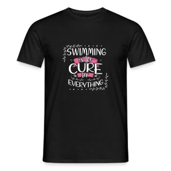 Cadeau nageur La natation est le remède pour tout - T-shirt homme - noir - Devant - AI Model Male 178 light (178cm)