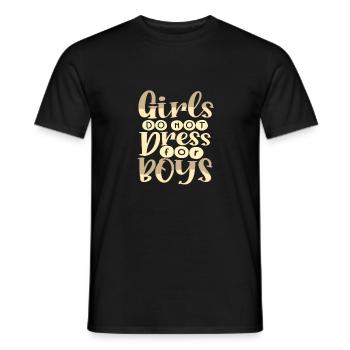 Inspirierende Geschenkidee für Frauen Mädchen kleiden sich nicht - Männer T-Shirt - Schwarz - Vorne - AI Model Male 178 light (178cm)