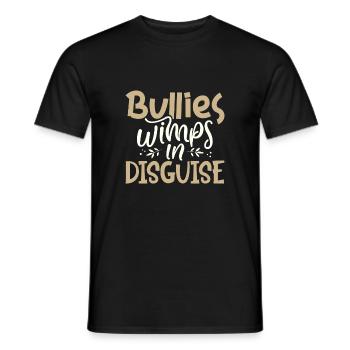Anti-Mobbing-Geschenke Mobber sind verkleidete Weicheier - Männer T-Shirt - Schwarz - Vorne - AI Model Male 178 light (178cm)
