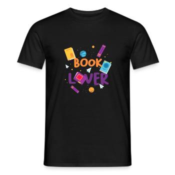 Bibliothécaire Cadeau Amusant Livre Amoureux Idée Cadeau - T-shirt homme - noir - Devant - AI Model Male 178 light (178cm)