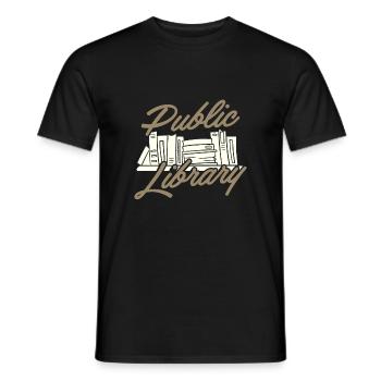 Librarian Gift Public Library Book Lover Gift Idea - Men's T-Shirt - black - Front - AI Model Male 178 light (178cm)