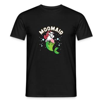 Moomaid Lustige Kuh Meerjungfrau Sarkasmus Geschenk - Männer T-Shirt - Schwarz - Vorne - AI Model Male 178 light (178cm)