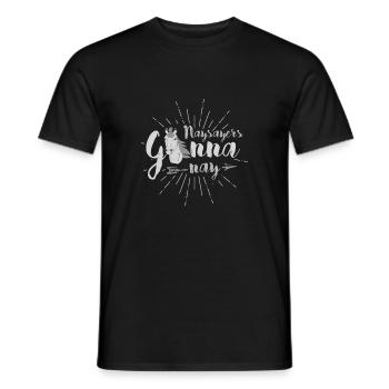 Amoureux des chevaux Sarcasme Les opposants vont à Nay Horse - T-shirt homme - noir - Devant - AI Model Male 178 light (178cm)
