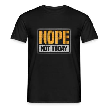 Sarcastic Nope Not Today Sarcasm - Men's T-Shirt - black - Front - AI Model Male 178 light (178cm)