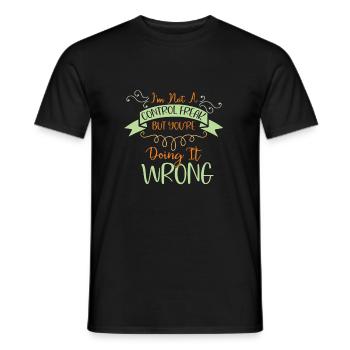 Un cadeau sarcastique n’est pas un maniaque du contrôle que vous faites - T-shirt homme - noir - Devant - AI Model Male 178 light (178cm)