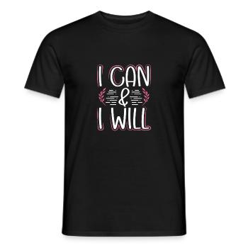Feminism Gift I Can And I Will Gift for a Girl - Men's T-Shirt - black - Front - AI Model Male 178 light (178cm)