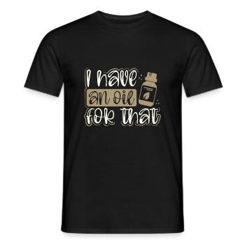 Les cadeaux de praticien d’huile essentielle ont une huile pour - T-shirt homme - noir - Devant - AI Model Male 178 light (178cm)