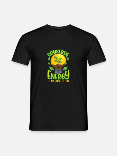 Umwelt Energie sparen Zukunft bewahren - Männer T-Shirt - Schwarz
