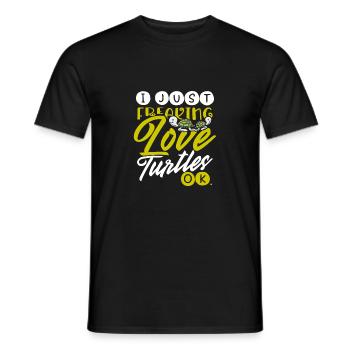 Turtle Lover Geschenk Just Freaking Love Turtles - Männer T-Shirt - Schwarz - Vorne - AI Model Male 178 light (178cm)