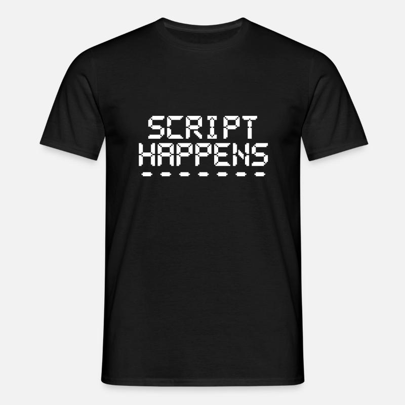 Computerprogrammierskript passiert Programmierer - Männer T-Shirt - Schwarz