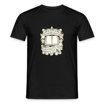Scrapbooking Erinnerungen eine Seite nach der anderen bewahren - Männer T-Shirt - Schwarz - Vorne - AI Model Male 178 light (178cm)