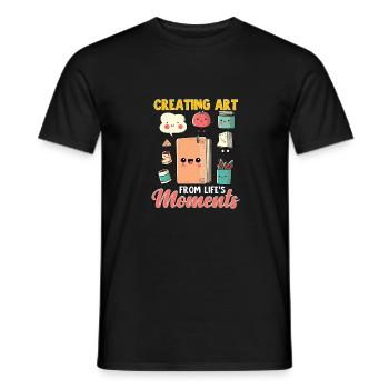 Scrapbooker Geschenke Kunst aus dem Leben schaffen - Männer T-Shirt - Schwarz - Vorne - AI Model Male 178 light (178cm)