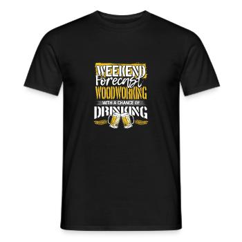 Prévisions de fin de semaine de cadeaux pour les menuisiers Menuiserie et - T-shirt homme - noir - Devant - AI Model Male 178 light (178cm)