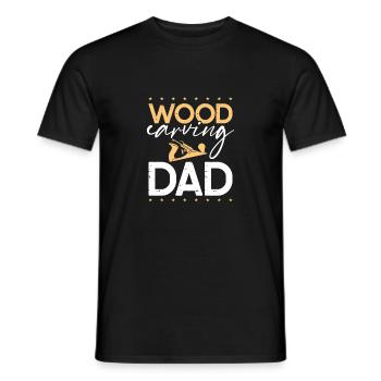 Sculpture sur bois Papa Cadeau Sculpture sur bois Cadeau - T-shirt homme - noir - Devant - AI Model Male 178 light (178cm)