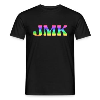 JMK,Mykonos,Aéroport,Gay,LBGT,Coloré - T-shirt homme - noir - Devant - AI Model Male 178 light (178cm)