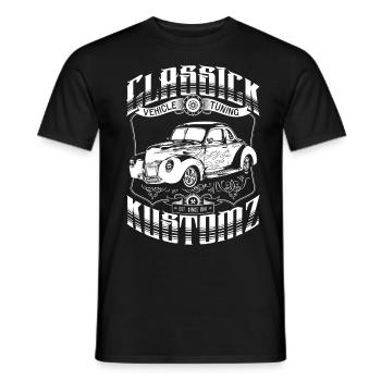 Hot Rod - Classick Kustomz (white) - Männer T-Shirt - Schwarz - Vorne - AI Model Male 178 light (178cm)