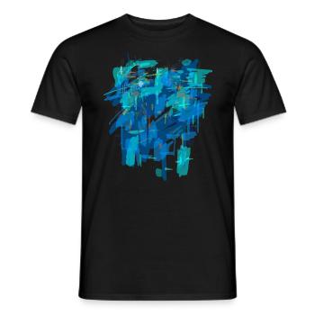 Blauer Hintergrund - Männer T-Shirt - Schwarz - Vorne - AI Model Male 178 light (178cm)