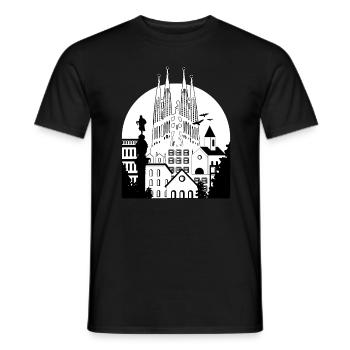 Barcelone - T-shirt homme - noir - Devant - AI Model Male 178 light (178cm)