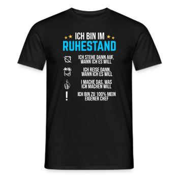 Ruhestand 2022 Lustiger Rentner Spruch Rente 2022 - Männer T-Shirt - Schwarz - Vorne - AI Model Male 178 light (178cm)