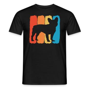 Französische Bulldogge French Bulldog Vintage - Männer T-Shirt - Schwarz - Vorne - AI Model Male 178 light (178cm)