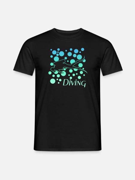 diving tauchen - Männer T-Shirt - Schwarz