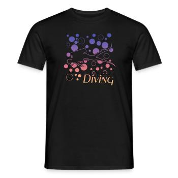 diving tauchen - Männer T-Shirt - Schwarz - Vorne - AI Model Male 178 light (178cm)