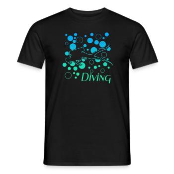 Diving - Männer T-Shirt - Schwarz - Vorne - AI Model Male 178 light (178cm)