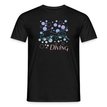 Diving - Männer T-Shirt - Schwarz - Vorne - AI Model Male 178 light (178cm)