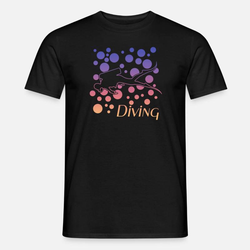 Scuba Diver tauchen diving - Männer T-Shirt - Schwarz