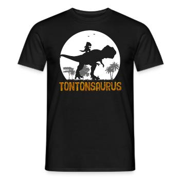 Tontonsaurus Mon Tonton Le Meileur Cadeau Homme - T-shirt homme - noir - Devant - AI Model Male 178 light (178cm)