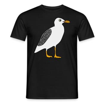 Gull - Men's T-Shirt - black - Front - AI Model Male 178 light (178cm)