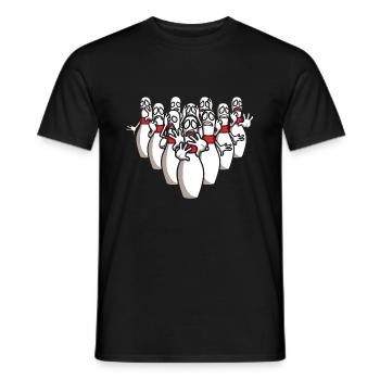 Bowling - Männer T-Shirt - Schwarz - Vorne - AI Model Male 178 light (178cm)