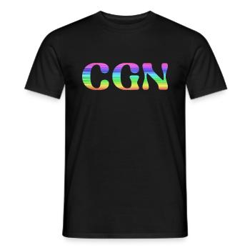 cgn, cologne,gay pride,LBGT,rainbow,LGBT - Men's T-Shirt - black - Front - AI Model Male 178 light (178cm)