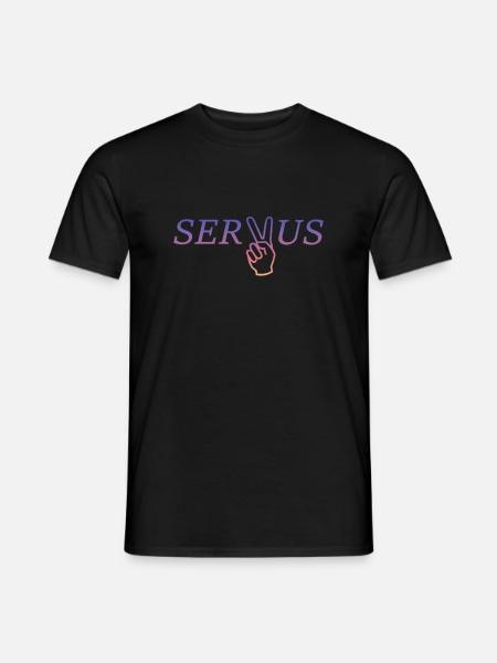 Servus - Männer T-Shirt - Schwarz